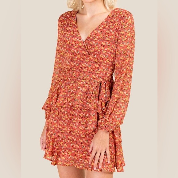 NWT Mi Ami Adaline Floral Wrap Dress | Size Medium - Picture 2 of 12